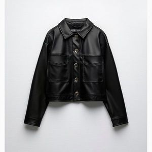Zara faux leather jacket